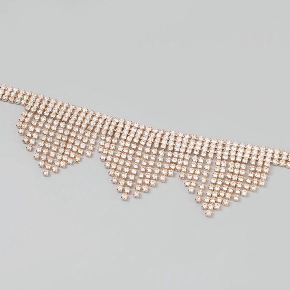 Dazzling Diamond Tassel Anklet, Gold or Silver Tassel Anklet - Picture 6 of 7